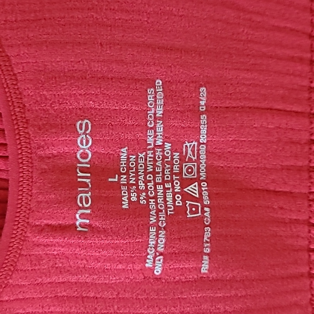 Maurices Red Ribbed Bra - Picture 4 of 4